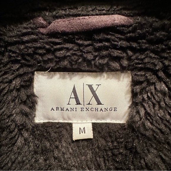 A/X Armani Exchange Faux Suede & Fur Lined Moto Jacket, size Medium. - Picture 6 of 8